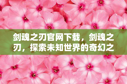 剑魂之刃官网下载，剑魂之刃，探索未知世界的奇幻之旅