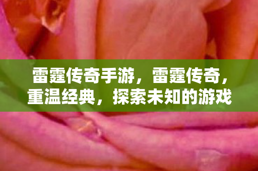 雷霆传奇手游，雷霆传奇，重温经典，探索未知的游戏世界