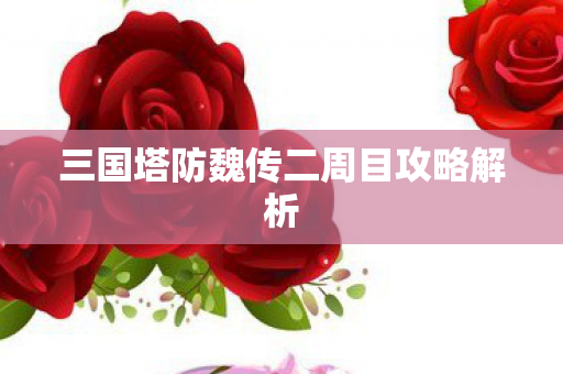 三国塔防魏传二周目攻略解析