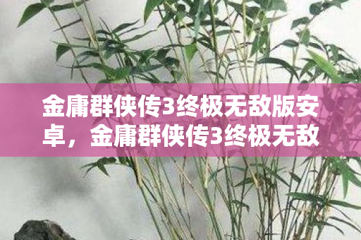 金庸群侠传3终极无敌版安卓，金庸群侠传3终极无敌版，重温经典，再战江湖