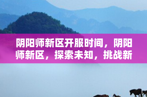 阴阳师新区开服时间，阴阳师新区，探索未知，挑战新极限