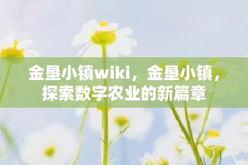 金垦小镇wiki，金垦小镇，探索数字农业的新篇章