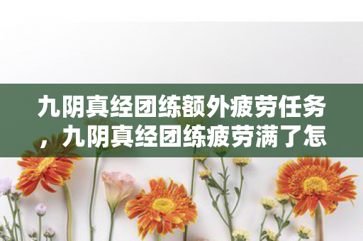 九阴真经团练额外疲劳任务,九阴真经团练疲劳满了怎么办 九阴真经团练额外疲劳任务,九阴真经团练疲劳满了怎么办