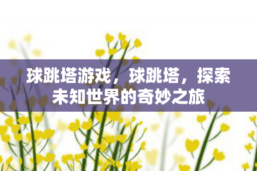 球跳塔游戏，球跳塔，探索未知世界的奇妙之旅