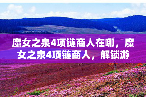 魔女之泉4项链商人在哪，魔女之泉4项链商人，解锁游戏新世界的钥匙