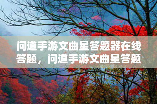 问道手游文曲星答题器在线答题，问道手游文曲星答题器，提升游戏效率的智慧工具