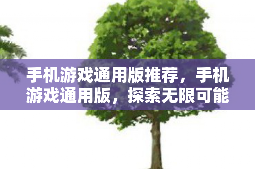 手机游戏通用版推荐，手机游戏通用版，探索无限可能的移动娱乐新篇章