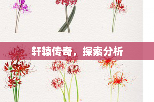 轩辕传奇，探索分析