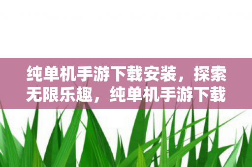 纯单机手游下载安装,探索无限乐趣,纯单机手游下载的魅力 纯单机手游下载安装,探索无限乐趣,纯单机手游下载的魅力