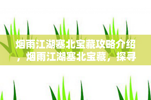 烟雨江湖塞北宝藏攻略介绍，烟雨江湖塞北宝藏，探寻北地隐秘的财富与传奇