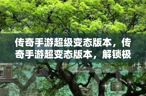 传奇手游超级变态版本,传奇手游超变态版本,解锁极致战斗体验 传奇手游超级变态版本,传奇手游超变态版本,解锁极致战斗体验