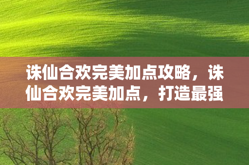 诛仙合欢完美加点攻略，诛仙合欢完美加点，打造最强合欢角色