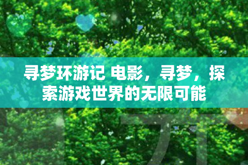 寻梦环游记 电影,寻梦,探索游戏世界的无限可能 寻梦环游记 电影,寻梦,探索游戏世界的无限可能