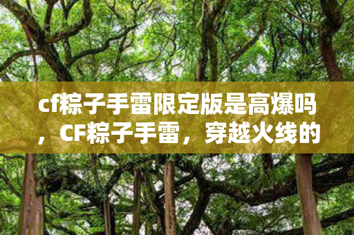 cf粽子手雷限定版是高爆吗，CF粽子手雷，穿越火线的独特文化符号