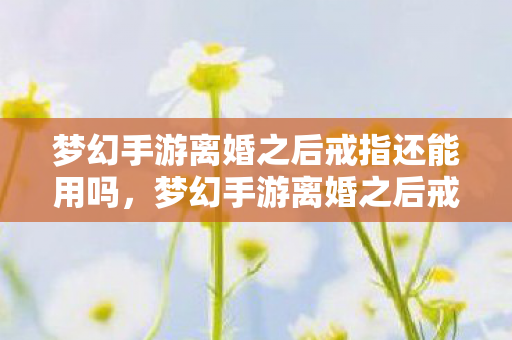 梦幻手游离婚之后戒指还能用吗，梦幻手游离婚之后戒指，情感与虚拟财产的双重考量