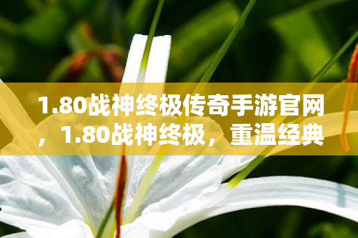 1.80战神终极传奇手游官网，1.80战神终极，重温经典，再战江湖
