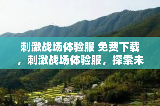 刺激战场体验服 免费下载，刺激战场体验服，探索未知，挑战极限