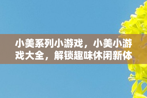 小美系列小游戏，小美小游戏大全，解锁趣味休闲新体验