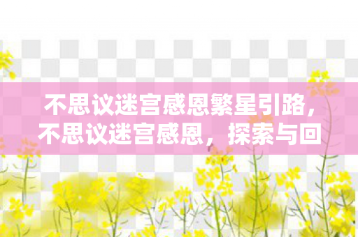 不思议迷宫感恩繁星引路，不思议迷宫感恩，探索与回馈的奇妙之旅