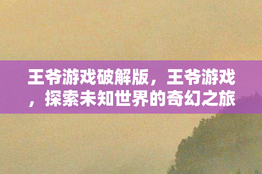 王爷游戏破解版，王爷游戏，探索未知世界的奇幻之旅