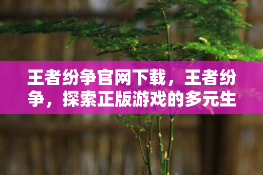 王者纷争官网下载，王者纷争，探索正版游戏的多元生态与公平竞争