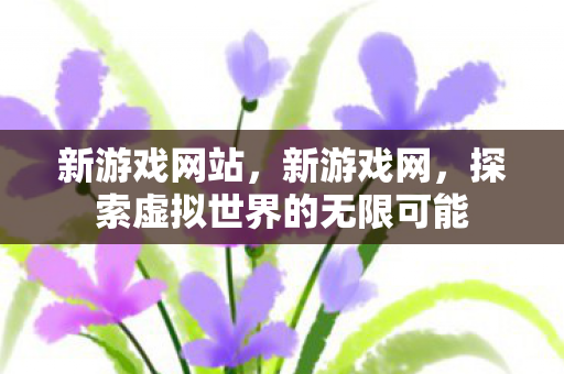 新游戏网站，新游戏网，探索虚拟世界的无限可能