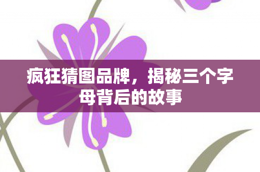疯狂猜图品牌，揭秘三个字母背后的故事