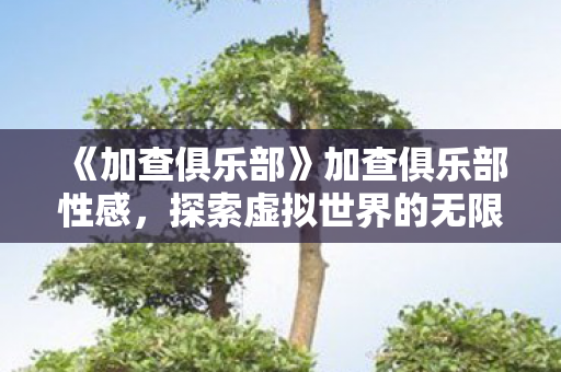 《加查俱乐部》加查俱乐部性感,探索虚拟世界的无限可能 《加查俱乐部》加查俱乐部性感,探索虚拟世界的无限可能