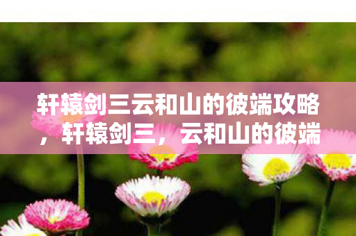 轩辕剑三云和山的彼端攻略，轩辕剑三，云和山的彼端—探寻经典游戏的魅力与影响