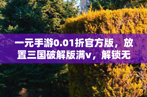 一元手游0.01折官方版，放置三国破解版满v，解锁无限可能的策略冒险之旅