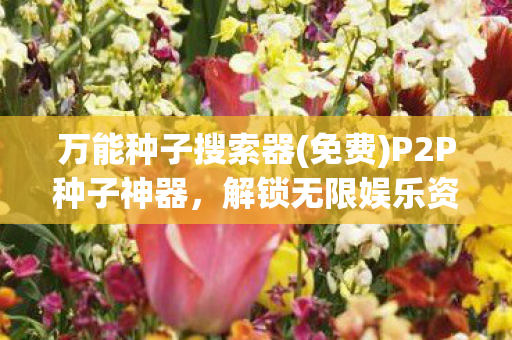万能种子搜索器(免费)P2P种子神器，解锁无限娱乐资源的新利器