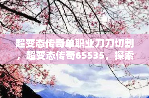 超变态传奇单职业刀刀切割，超变态传奇65535，探索未知世界的极致冒险