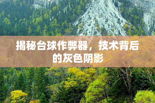 揭秘台球作弊器,技术背后的灰色阴影 揭秘台球作弊器,技术背后的灰色阴影