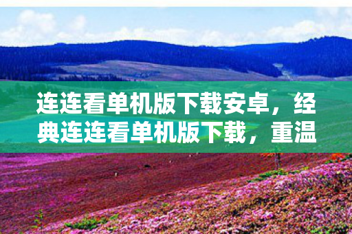 连连看单机版下载安卓，经典连连看单机版下载，重温儿时回忆