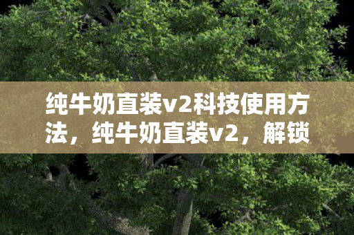 纯牛奶直装v2科技使用方法，纯牛奶直装v2，解锁游戏新体验，安全便捷的选择