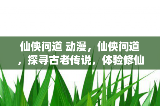 仙侠问道 动漫，仙侠问道，探寻古老传说，体验修仙之旅