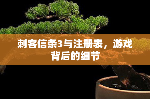 刺客信条3与注册表，游戏背后的细节