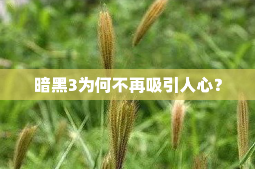 暗黑3为何不再吸引人心？