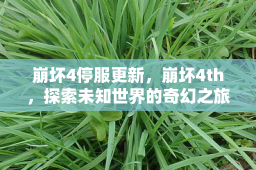 崩坏4停服更新,崩坏4th,探索未知世界的奇幻之旅 崩坏4停服更新,崩坏4th,探索未知世界的奇幻之旅