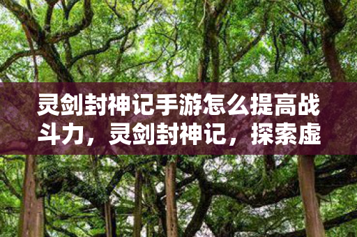 灵剑封神记手游怎么提高战斗力，灵剑封神记，探索虚拟世界的奇幻之旅