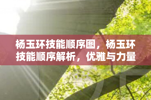 杨玉环技能顺序图,杨玉环技能顺序解析,优雅与力量的完美融合 杨玉环技能顺序图,杨玉环技能顺序解析,优雅与力量的完美融合