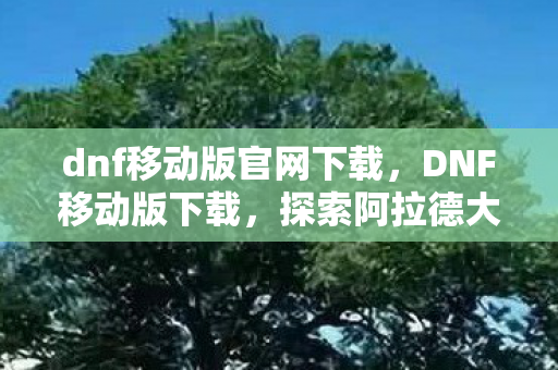 dnf移动版官网下载,DNF移动版下载,探索阿拉德大陆的移动冒险之旅 dnf移动版官网下载,DNF移动版下载,探索阿拉德大陆的移动冒险之旅