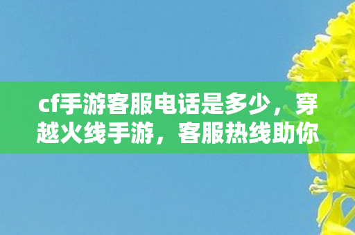 cf手游客服电话是多少，穿越火线手游，客服热线助你解决游戏难题