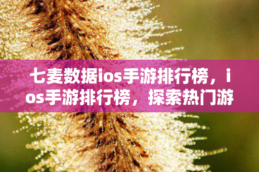 七麦数据ios手游排行榜,ios手游排行榜,探索热门游戏背后的魅力 七麦数据ios手游排行榜,ios手游排行榜,探索热门游戏背后的魅力
