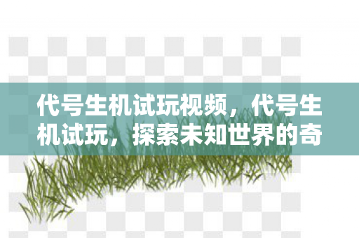 代号生机试玩视频，代号生机试玩，探索未知世界的奇妙之旅