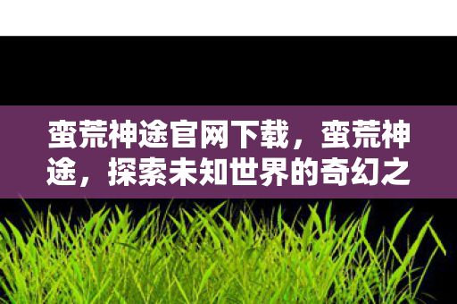 蛮荒神途官网下载,蛮荒神途,探索未知世界的奇幻之旅 蛮荒神途官网下载,蛮荒神途,探索未知世界的奇幻之旅