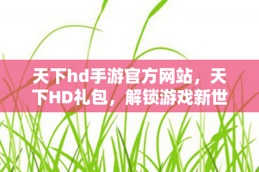 天下hd手游官方网站，天下HD礼包，解锁游戏新世界的钥匙