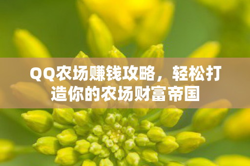 QQ农场赚钱攻略，轻松打造你的农场财富帝国