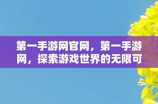 第一手游网官网，第一手游网，探索游戏世界的无限可能
