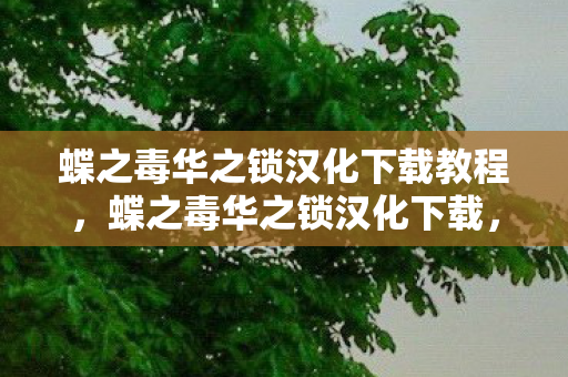 蝶之毒华之锁汉化下载教程,蝶之毒华之锁汉化下载,深度解析与体验分享 蝶之毒华之锁汉化下载教程,蝶之毒华之锁汉化下载,深度解析与体验分享